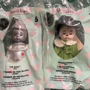 Madame Alexander Silver Tin Man and Green Scarecrow Dolls